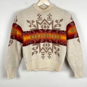 ILGWU Pendleton VTG Sweater M Granola‎ Chief Joseph Harding Aztec Southwestern